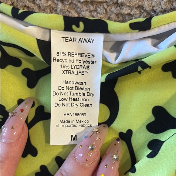 Neon Skull Print Bikini - Picture 2 of 4